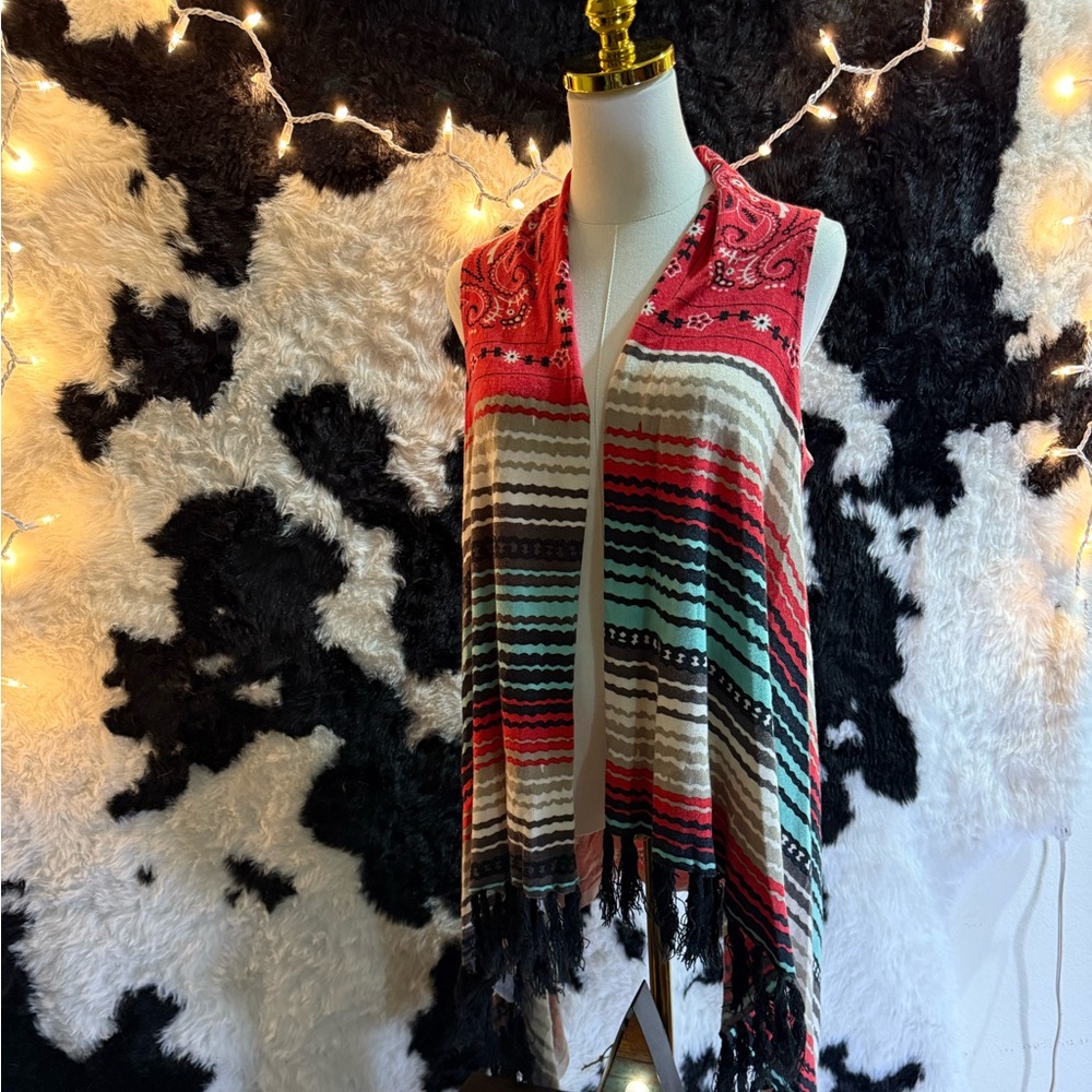 Multicolor Bohemian Fringe Short Duster!